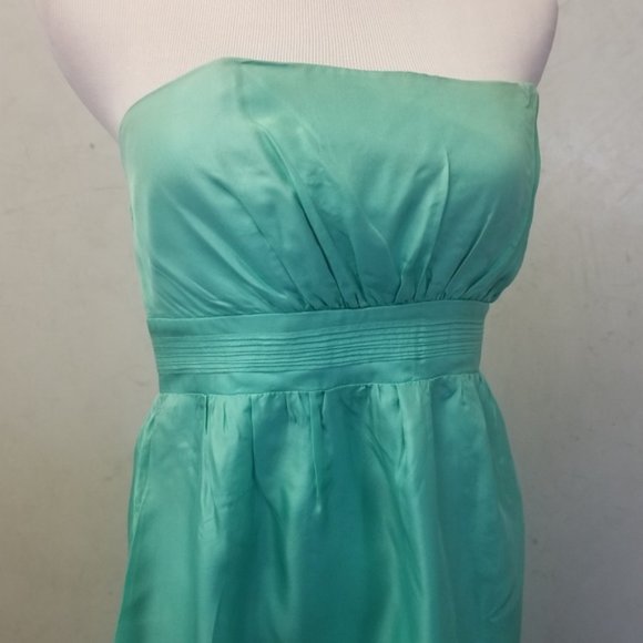 Shoshanna mint SILK tube top dress women's size 8 (275) - Picture 3 of 9